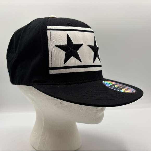 Carbon Elements Premium Headwear Men Black Embroidered 3 Star SnapBack Hat OSFM - Picture 12 of 15
